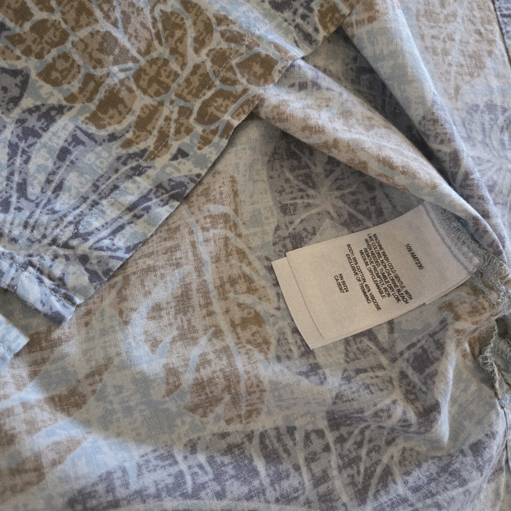 Columbia Sportswear Beecher Island Hawaiian Shirt Men's Short Sleeve Leaf Print - Picture 8 of 8